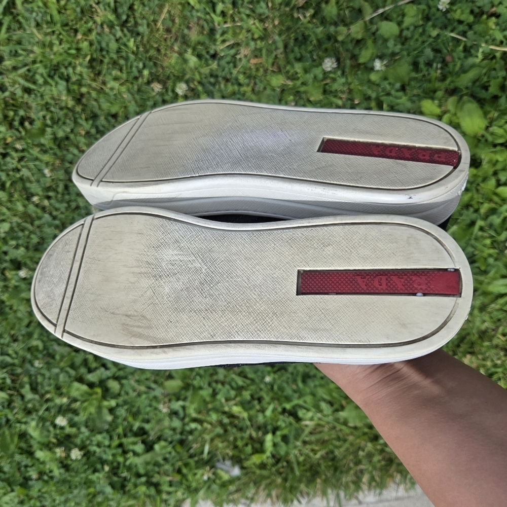 Prada Women's Black Loafers Slip-On Shoes -Size 6.5 - Picture 7 of 8